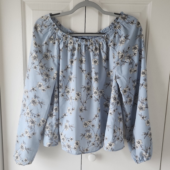 Sanctuary blouse | M | blue floral - Picture 1 of 4